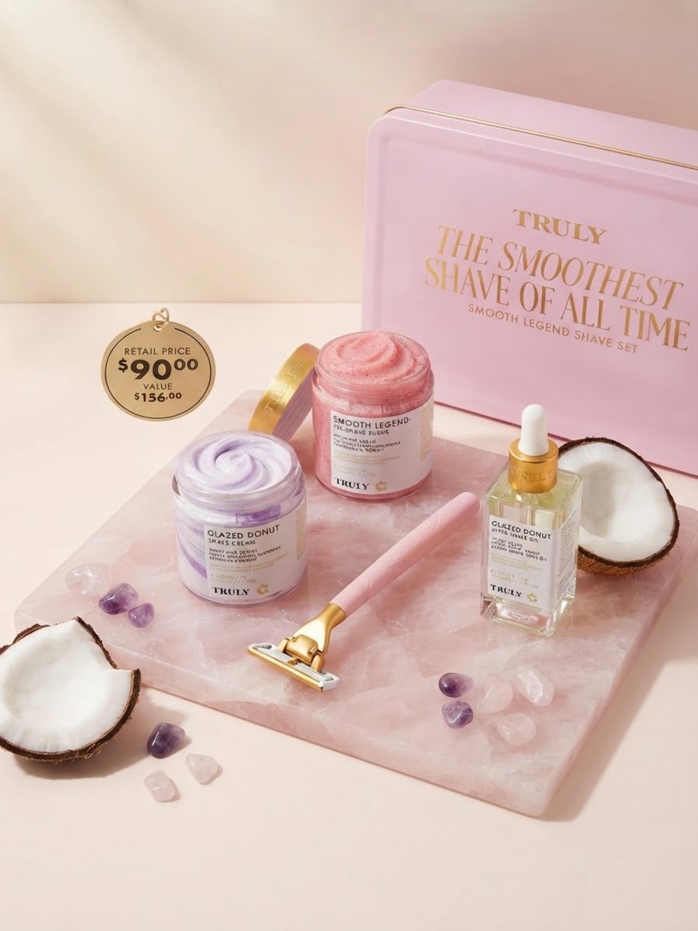 TRULY Smooth Legend Shave Set — Pink and Lavender